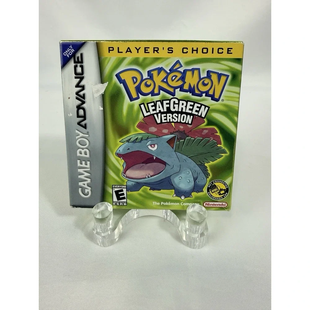 Pokemon LeafGreen Player's Choice GBA Complete in Box CIB Authentic Tested Saves